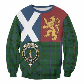 Henderson Crest Tartan Sweatshirt with Lion Rampant Saltire Style