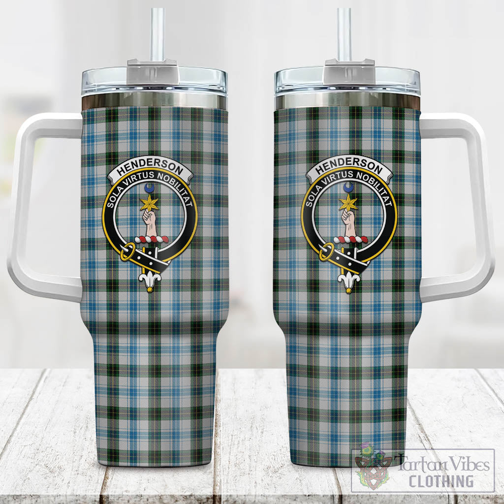 Tartan Vibes Clothing Henderson Dress Tartan and Family Crest Tumbler with Handle