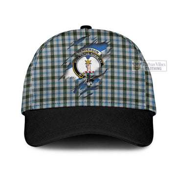 Henderson Dress Tartan Classic Cap with Family Crest In Me Style