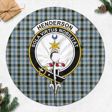 Henderson Dress Tartan Christmas Tree Skirt with Family Crest