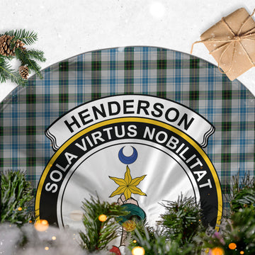 Henderson Dress Tartan Christmas Tree Skirt with Family Crest
