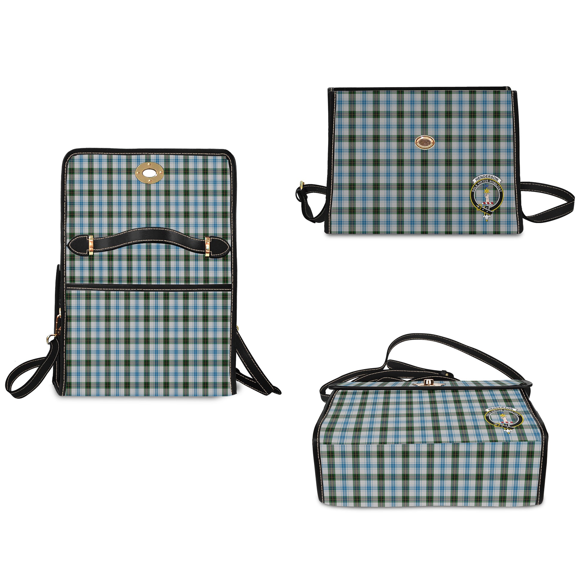 henderson-dress-tartan-leather-strap-waterproof-canvas-bag-with-family-crest