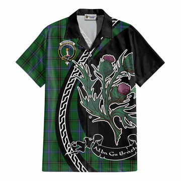 Henderson Family Crest Tartan Cotton Hawaiian Shirt Alba Thistle Inspired - Tartan Vibes Clothing