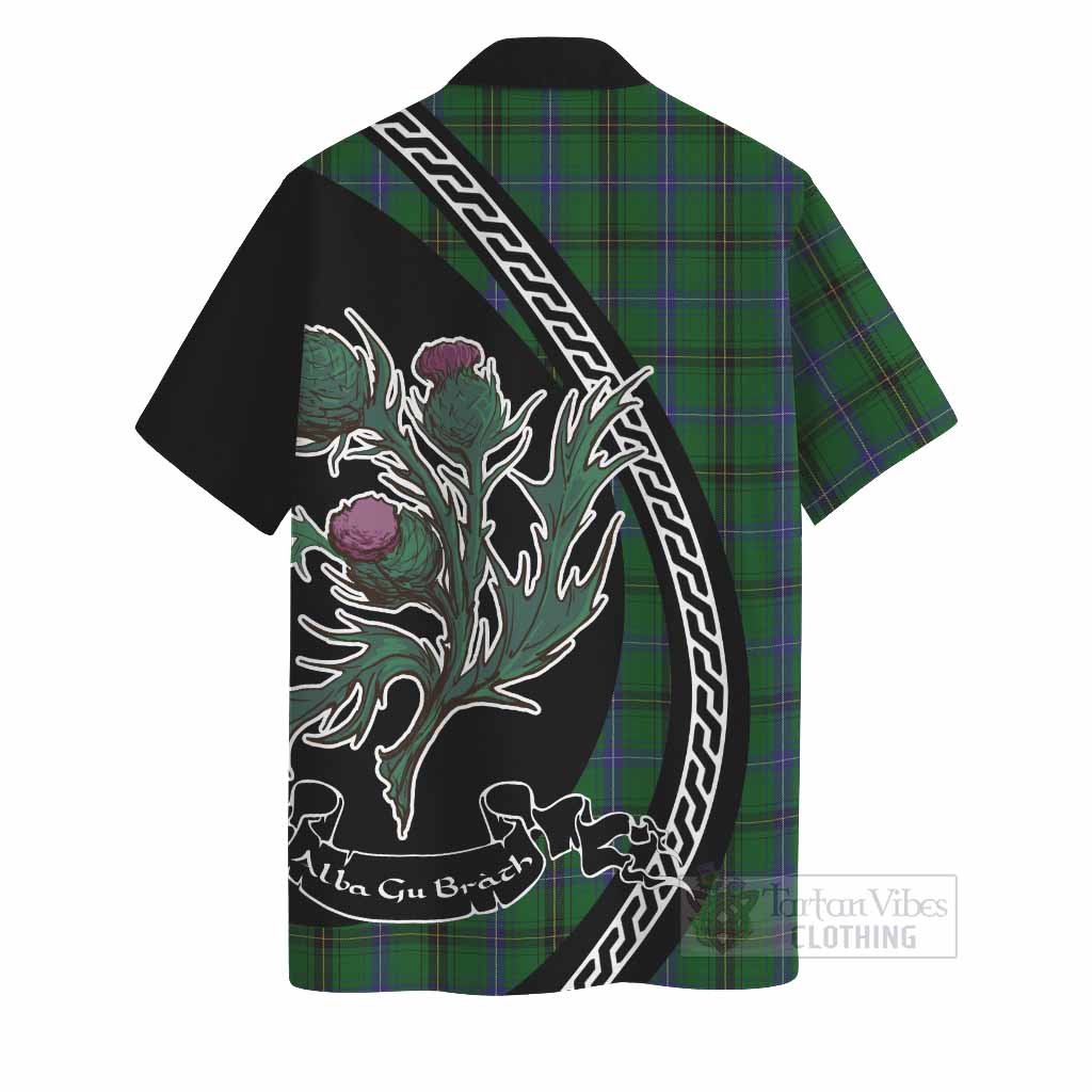 Henderson Family Crest Tartan Hawaiian Shirt Alba Thistle Inspired - Tartan Vibes Clothing