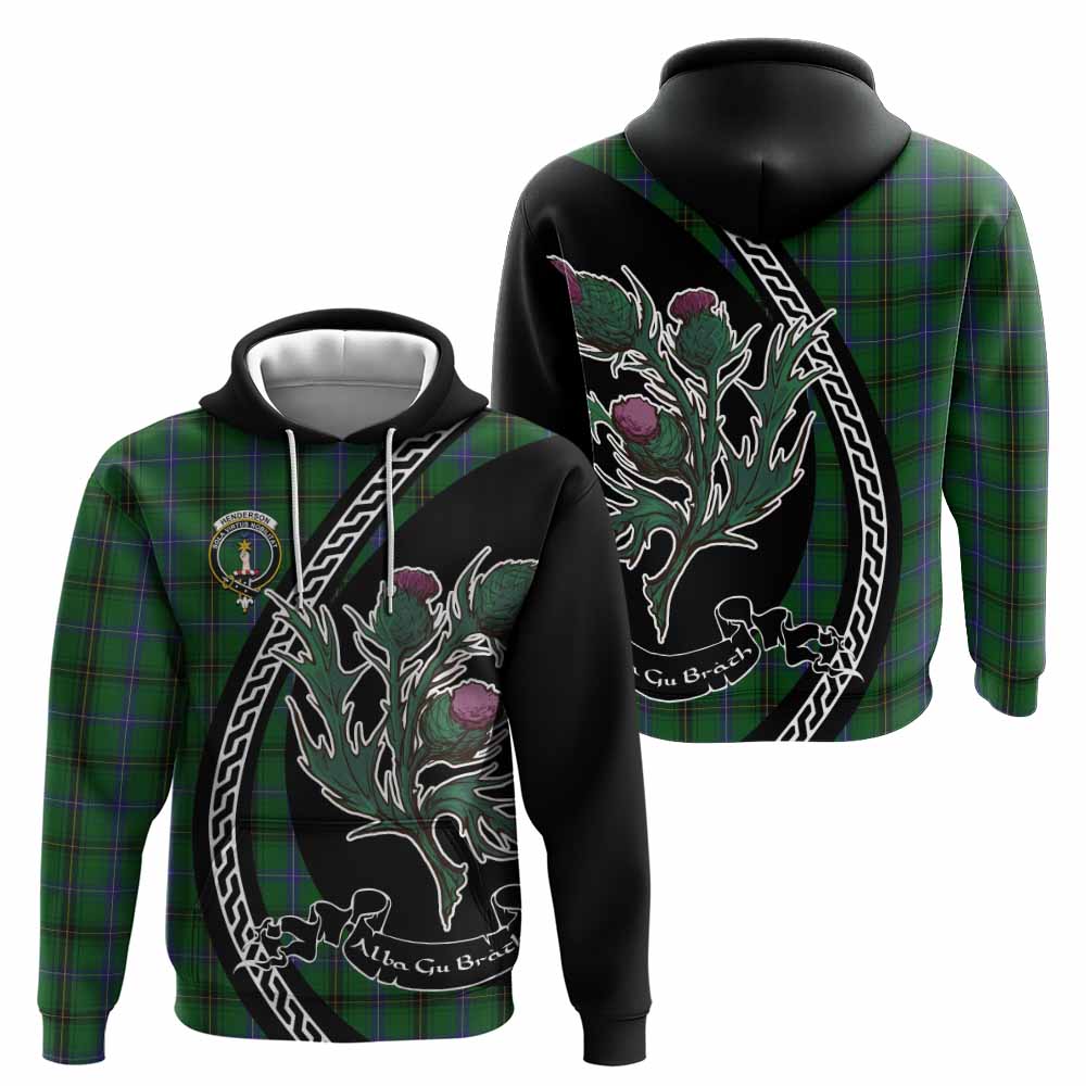 Henderson Family Crest Tartan Hoodie Alba Thistle Inspired - Tartan Vibes Clothing