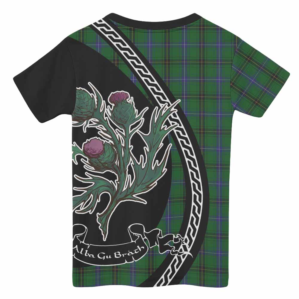 Henderson Family Crest Tartan Kid T-shirt Alba Thistle Inspired - Tartan Vibes Clothing