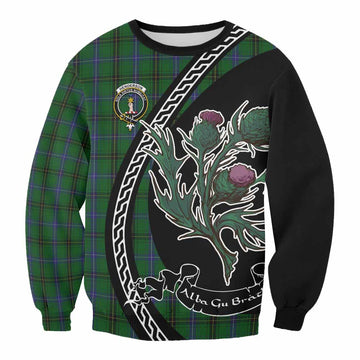 Henderson Family Crest Tartan Sweatshirt Alba Thistle Inspired