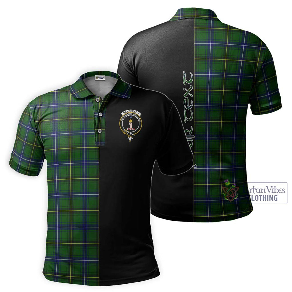 Henderson Tartan Polo Shirt with Family Crest and Half Of Me Style Kid - Tartanvibesclothing Shop