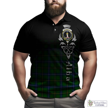 Henderson Modern Tartan Polo Shirt Featuring Alba Gu Brath Family Crest Celtic Inspired