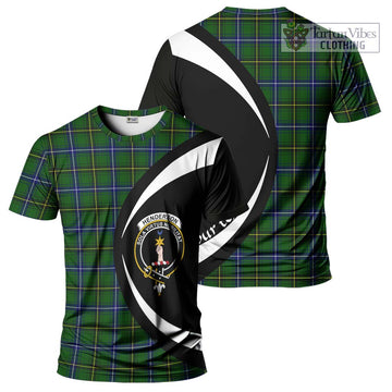 Tartan Vibes Clothing Henderson Modern Tartan T-Shirt with Family Crest Circle Style