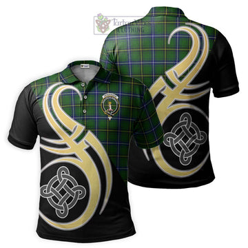 Henderson Tartan Polo Shirt with Family Crest and Celtic Symbol Style Kid - Tartan Vibes Clothing