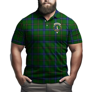 Henderson Tartan Men's Polo Shirt with Family Crest