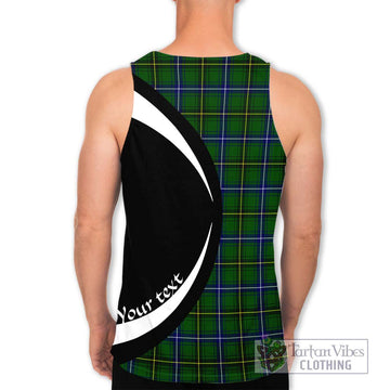 Henderson Tartan Men's Tank Top with Family Crest Circle Style - Tartan Vibes Clothing