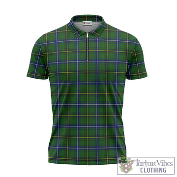 Tartan Vibes Clothing Henderson Modern Tartan Zipper Polo Shirt