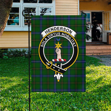 Henderson Tartan Garden Flag with Family Crest