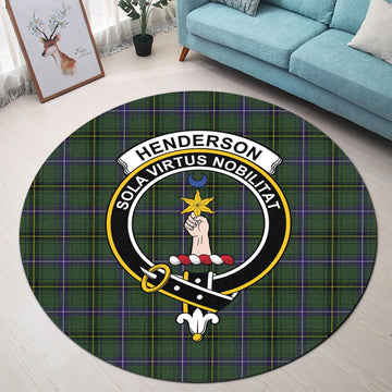 henderson-modern-tartan-round-rug-with-family-crest