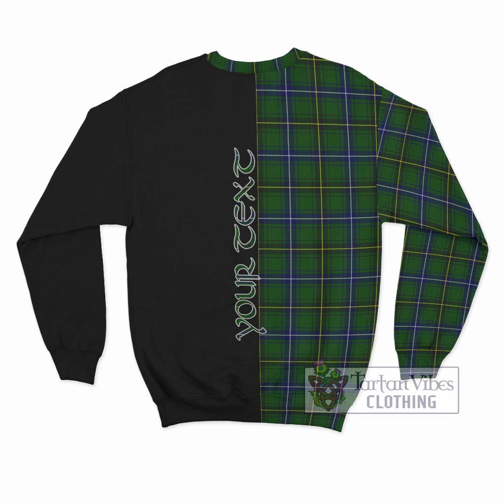 Henderson Tartan Sweatshirt with Family Crest and Half Of Me Style - Tartanvibesclothing Shop