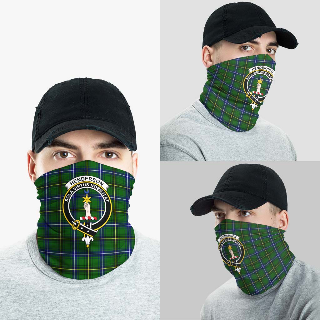 Henderson Modern Tartan Neck Gaiters, Tartan Bandanas, Tartan Head Band with Family Crest