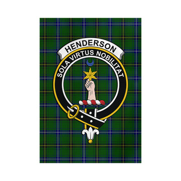 Henderson Tartan Garden Flag with Family Crest