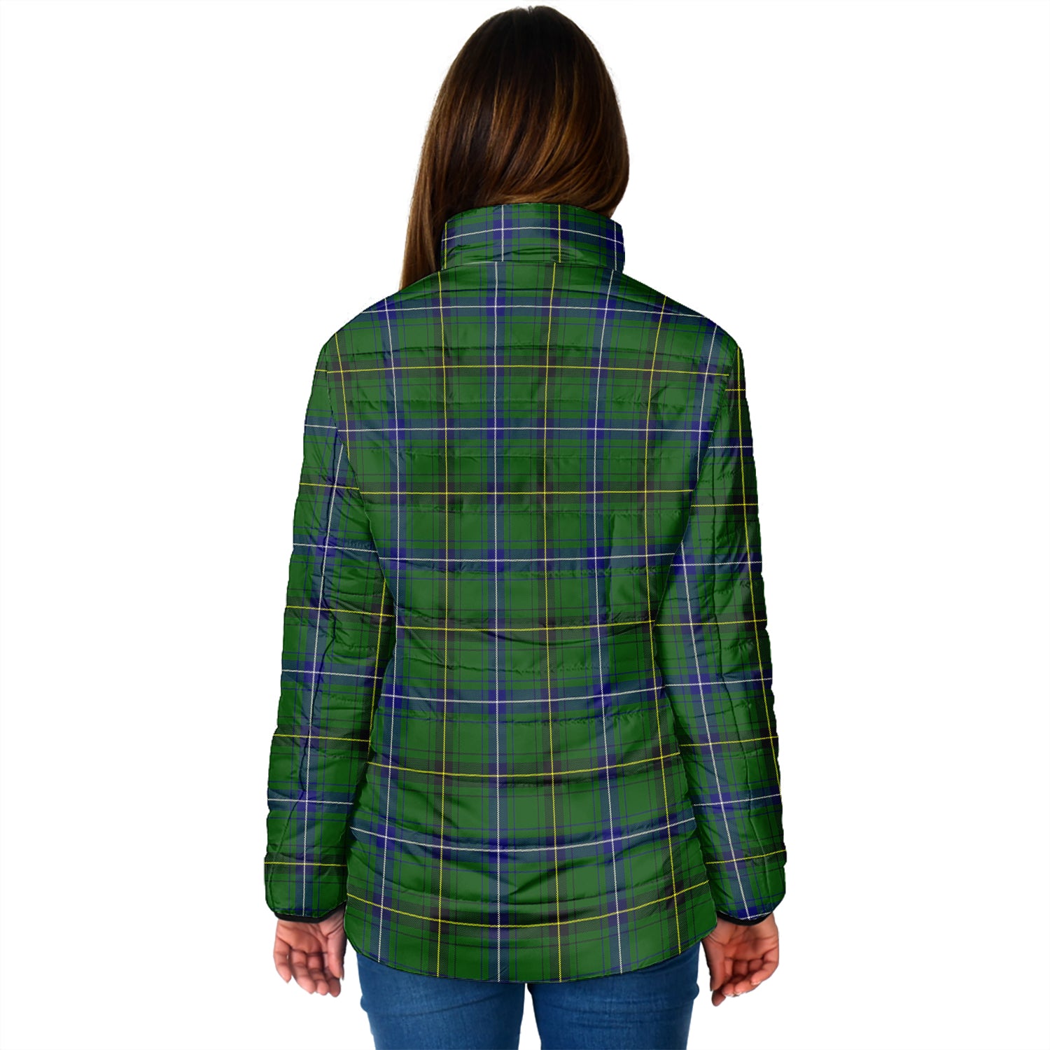 Henderson Tartan Padded Jacket with Family Crest - Tartan Vibes Clothing
