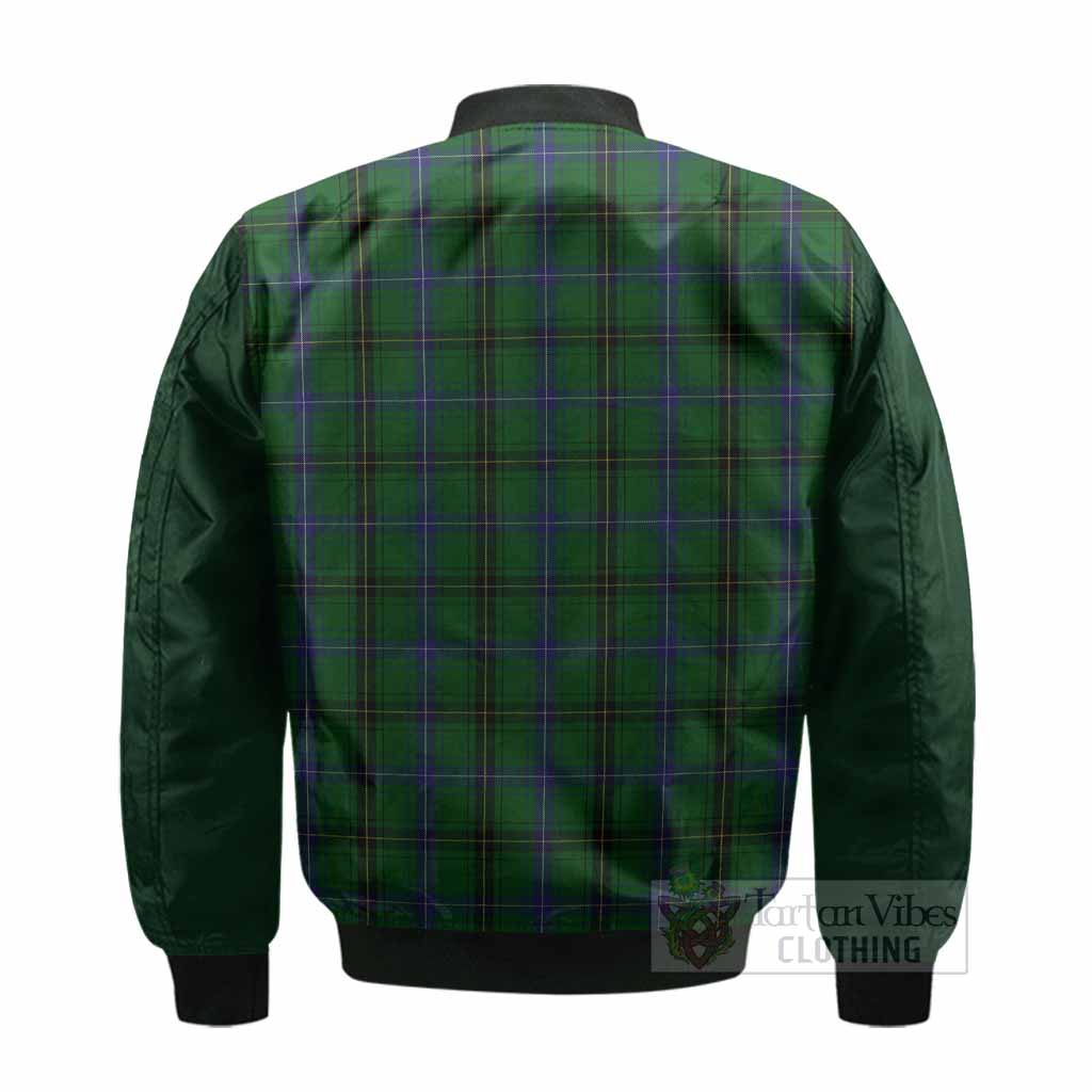 Henderson Tartan Accent Bomber Jacket with Family Crest