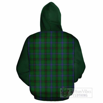 Henderson Tartan Accent Cotton Hoodie with Family Crest