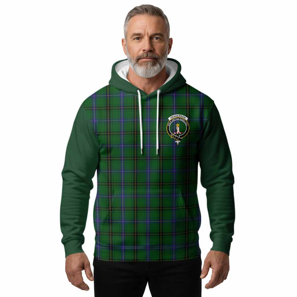 Henderson Tartan Accent Hoodie with Family Crest