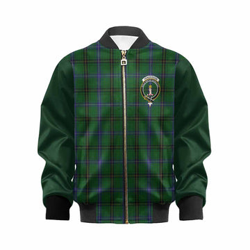 Henderson Tartan Accent Kid Bomber Jacket with Family Crest