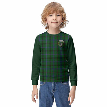 Henderson Tartan Accent Kid Knitted Sweatshirt with Family Crest