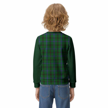 Henderson Tartan Accent Kid Knitted Sweatshirt with Family Crest