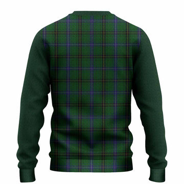 Henderson Tartan Accent Knitted Sweater with Family Crest