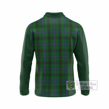 Henderson Tartan Accent Long Sleeve Polo Shirt with Family Crest