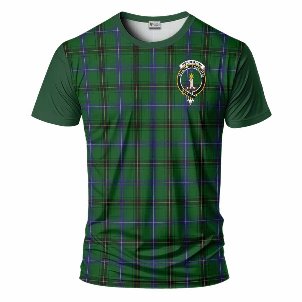 Henderson Tartan Accent T-Shirt with Family Crest