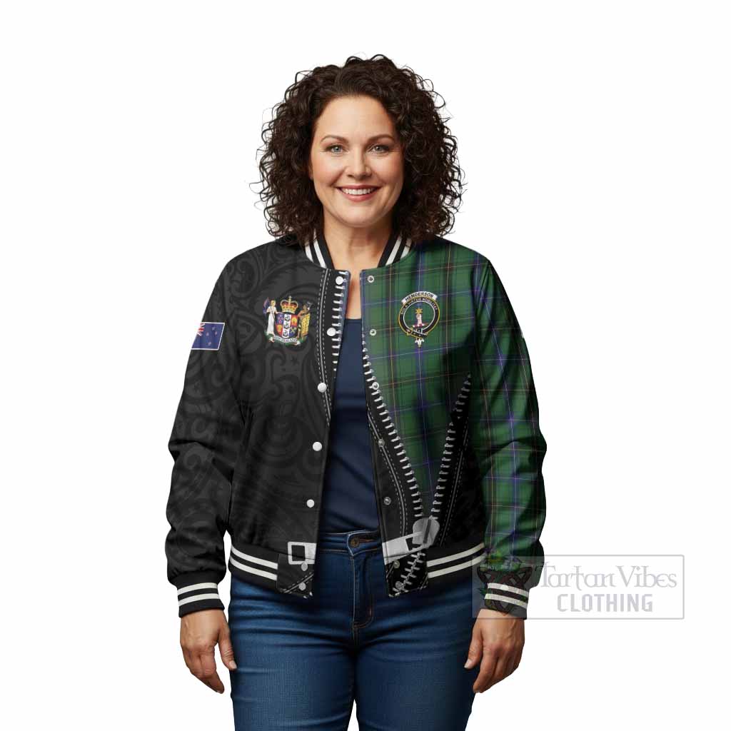 Henderson Tartan Baseball Jacket New Zealand Pattern Unique Zipper Stylized