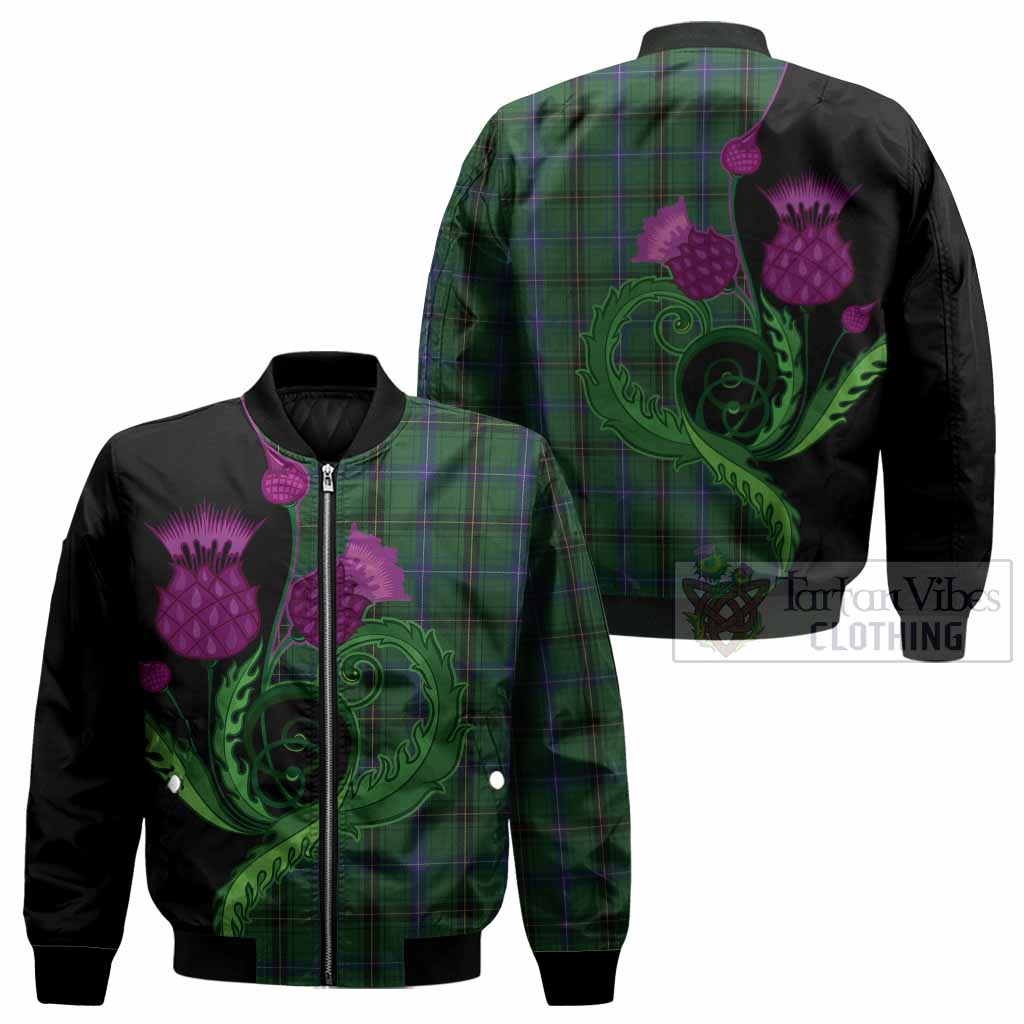 Henderson Tartan Bomber Jacket Traditional Scottish Thistle