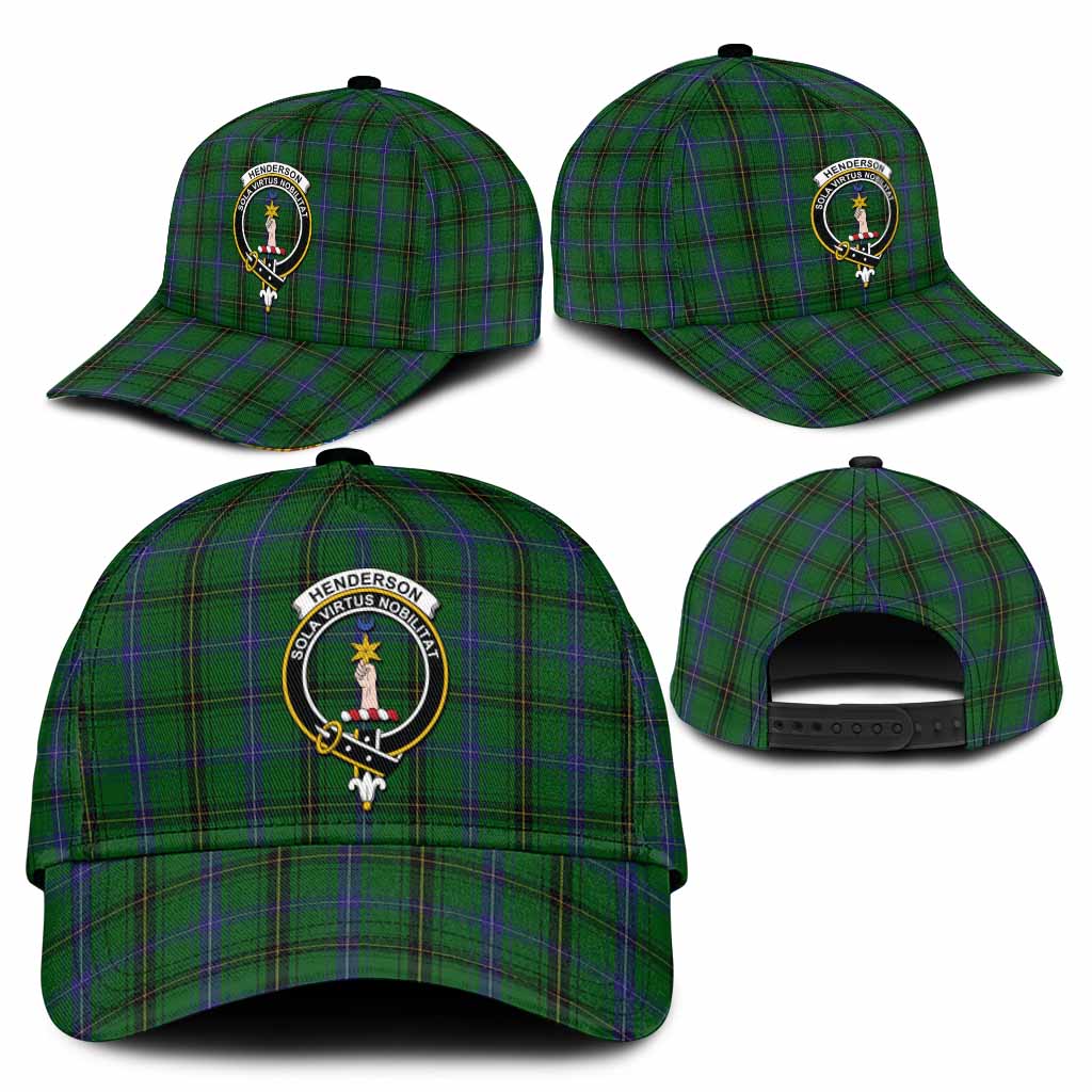 Henderson Tartan Classic Cap with Family Crest