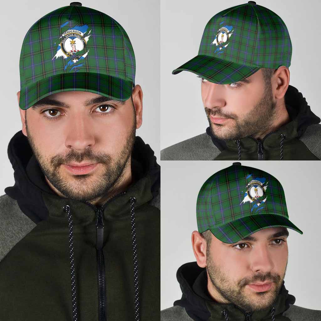 Henderson Tartan Classic Cap with Family Crest In Me Style