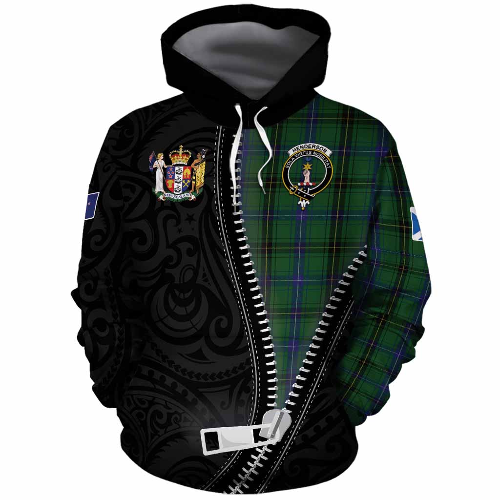 Henderson Tartan Cotton Hoodie New Zealand Pattern Unique Zipper Stylized