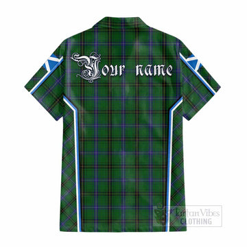 Henderson Tartan Crest Cotton Hawaiian Shirt Scotland Coat of Arm Flag Style - Tartan Vibes Clothing