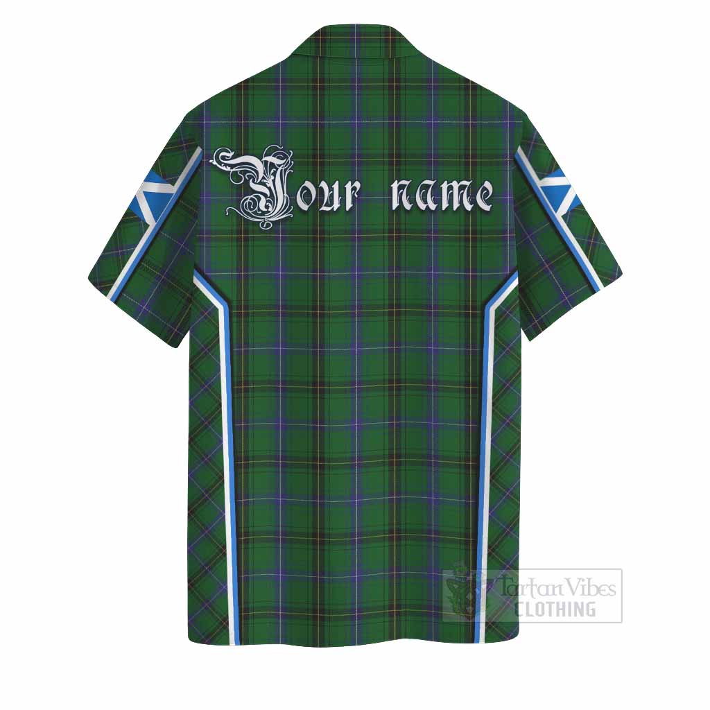 Henderson Tartan Crest Hawaiian Shirt Scotland Coat of Arm Flag Style - Tartan Vibes Clothing