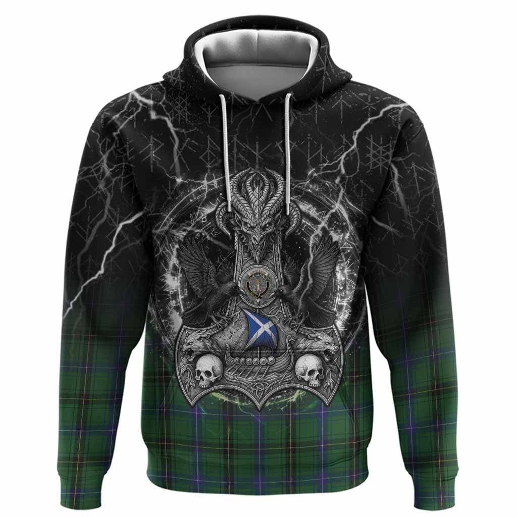 Henderson Tartan Crest Hoodie Celtic Odin's Raven Legacy