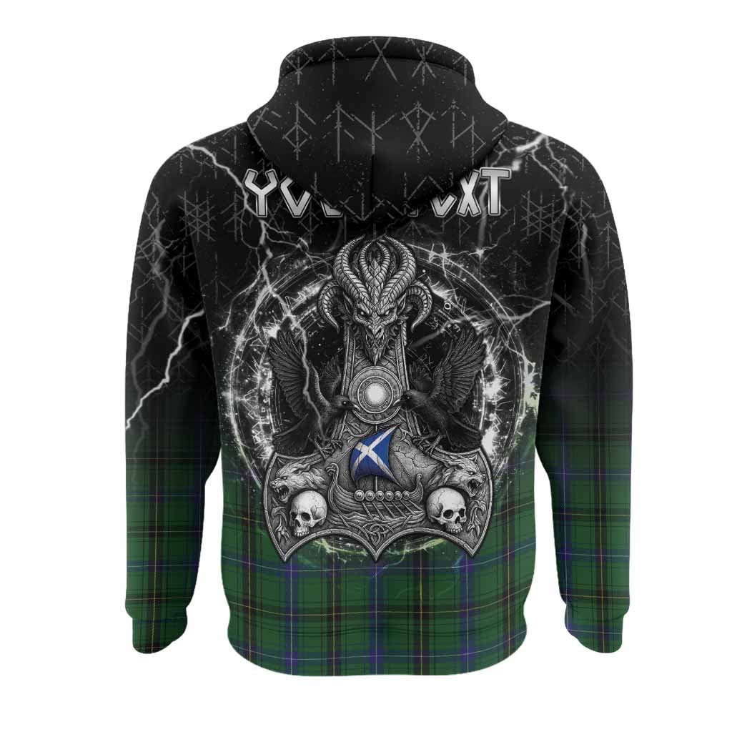 Henderson Tartan Crest Hoodie Celtic Odin's Raven Legacy