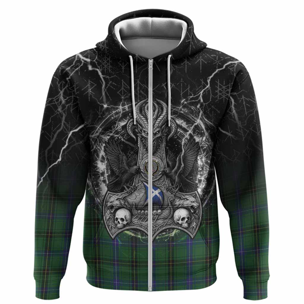 Henderson Tartan Crest Hoodie Celtic Odin's Raven Legacy