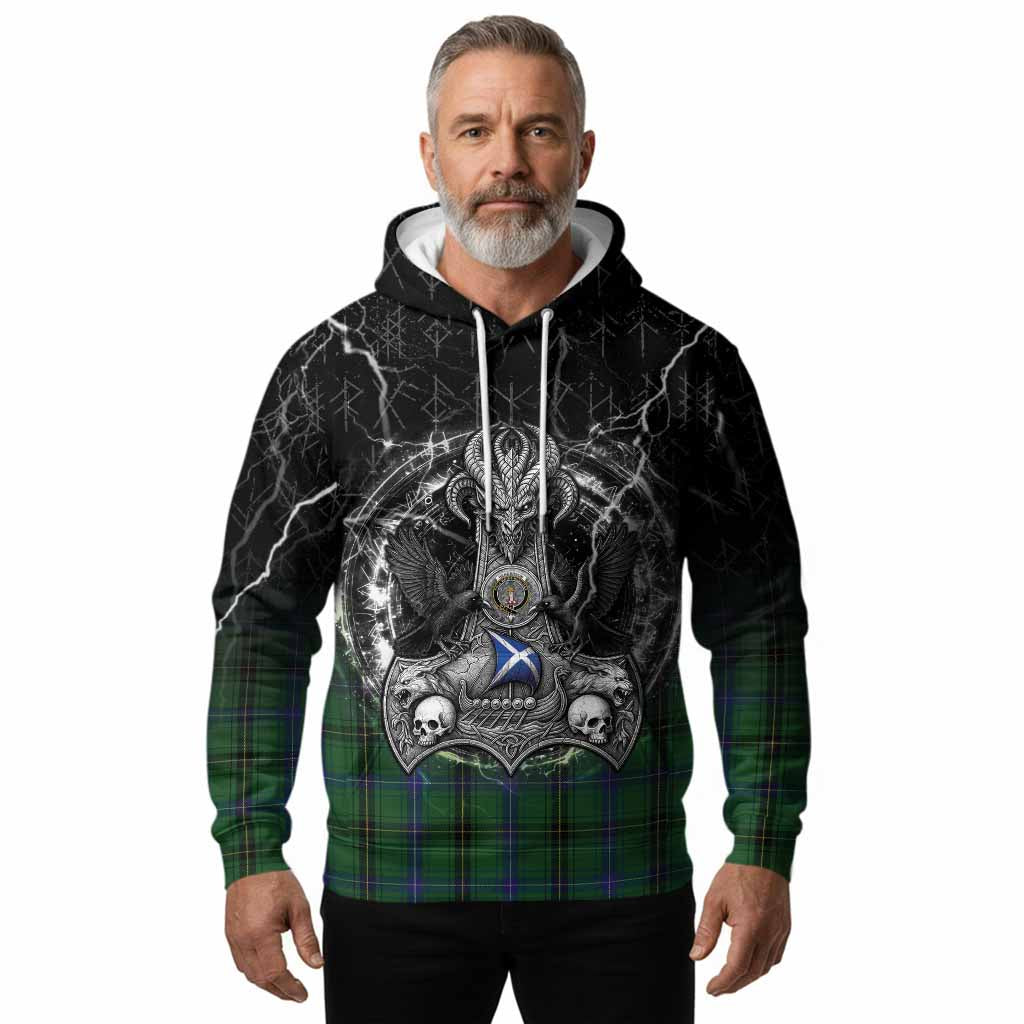Henderson Tartan Crest Hoodie Celtic Odin's Raven Legacy