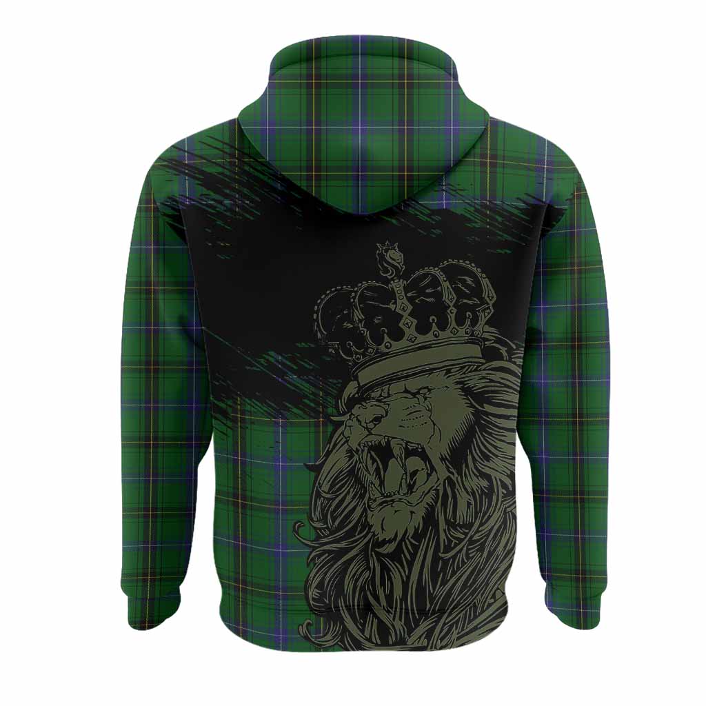 Henderson Tartan Crest Hoodie Crowned Lion Heritage Style