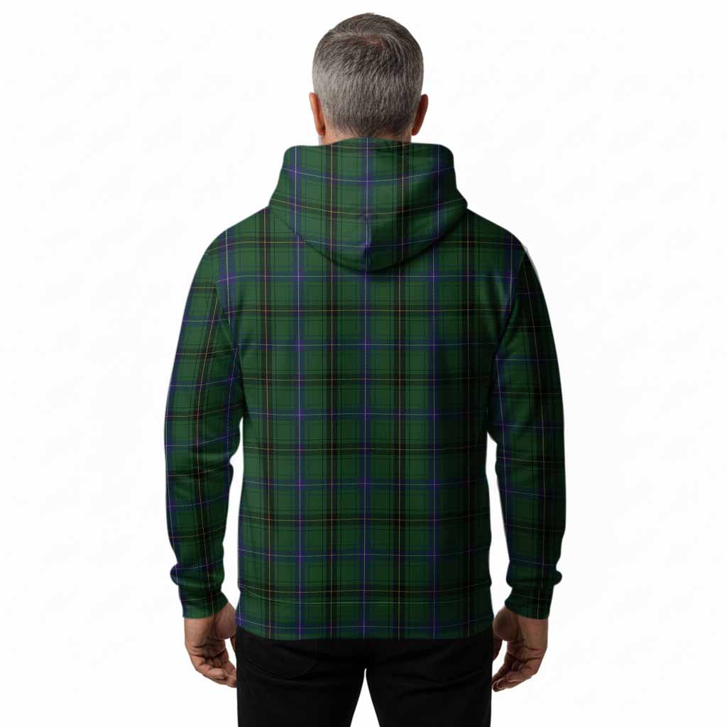 Henderson Tartan Crest Hoodie Ferocious Lion Style