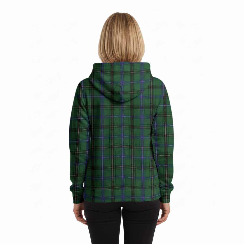 Henderson Tartan Crest Hoodie Ferocious Lion Style