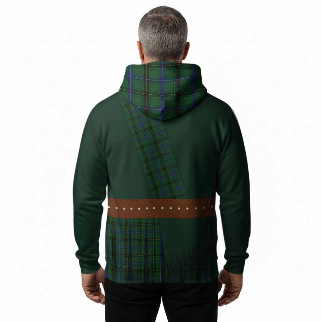 Henderson Tartan Crest Hoodie Kilt Costume Style