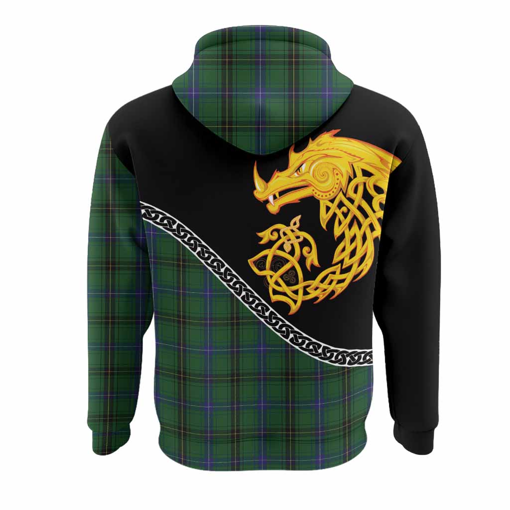 Henderson Tartan Crest Hoodie Legendary Dragon Knot Half Style