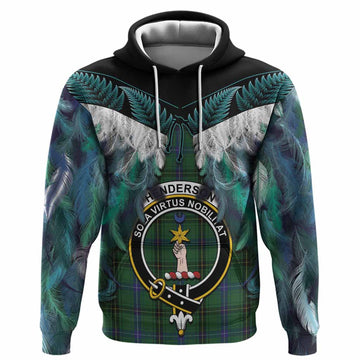 Henderson Tartan Crest Hoodie New Zealand Maori Korowai Cloak